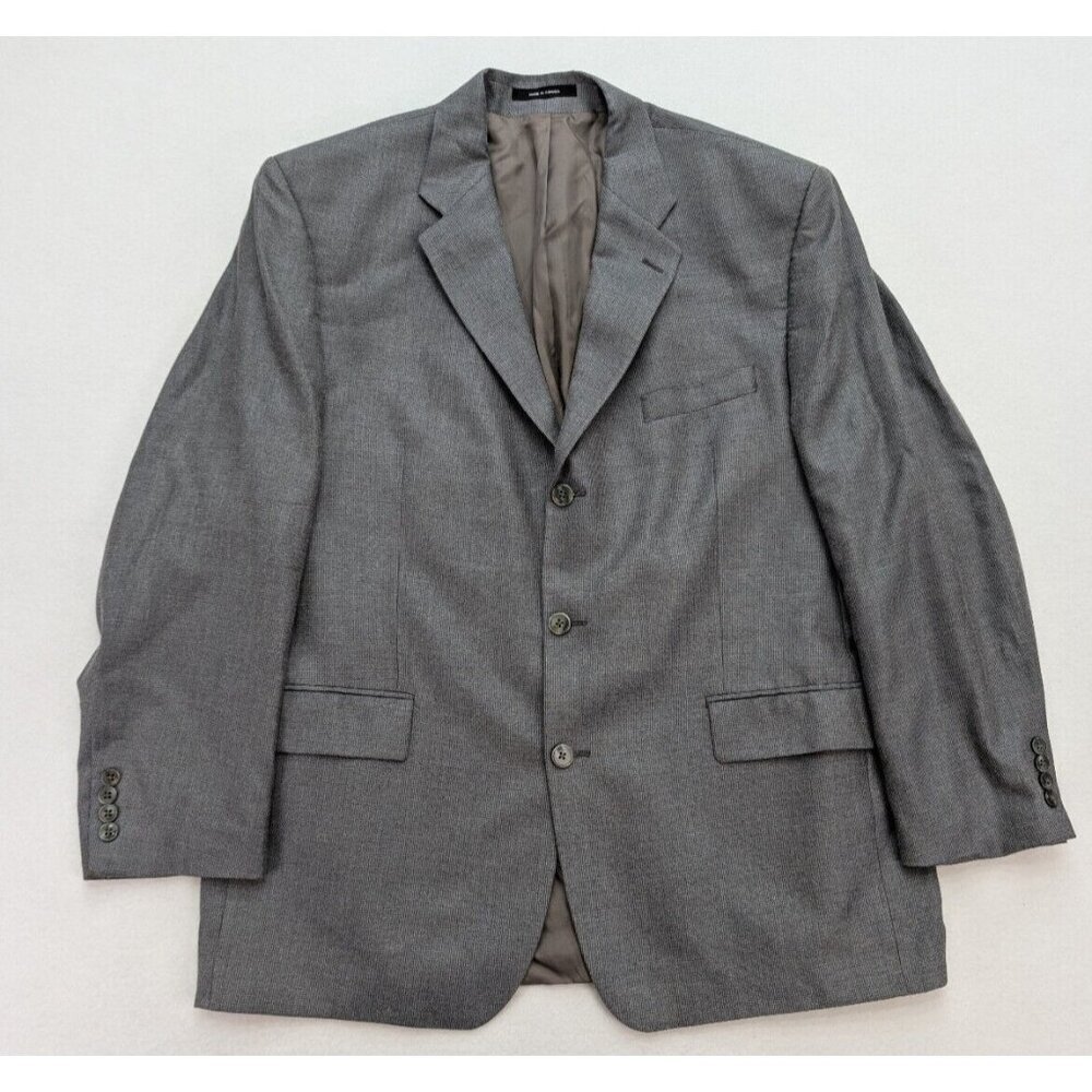 Franco Tassi Men's Blazer Jacket Sport Coat Size 46R Gray Woven